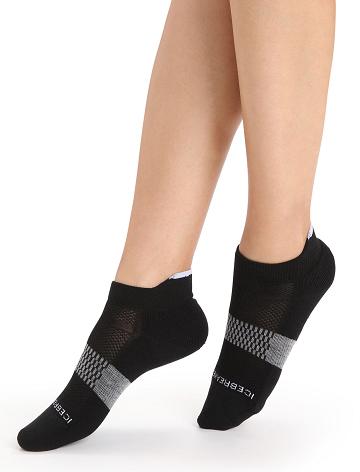 Black / Snow Icebreaker Merino Multisport Light Micro Women's Socks | AU 1445QMAZ